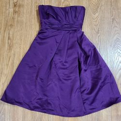 Forever Yours International Strapless Dress Size 1 Deep Purple