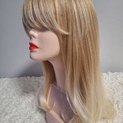 Human Hair Blend Wig 