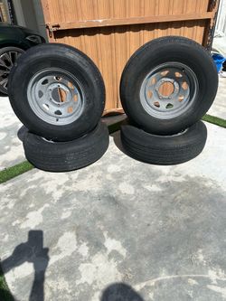 Galvanized steel rims w/ tires