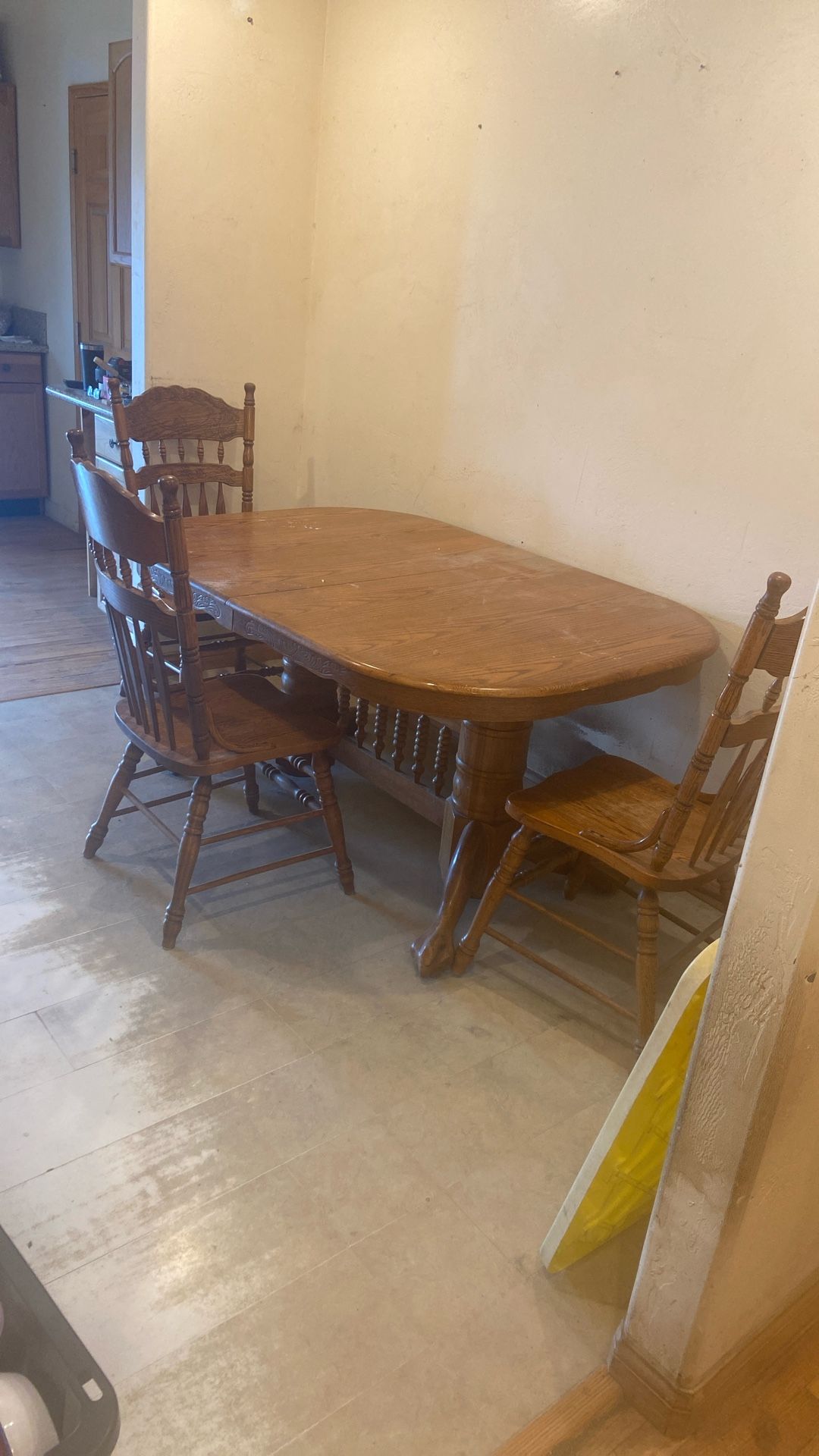 60” Oak Dining Table.