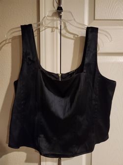Womens black torrid corset style tank top
