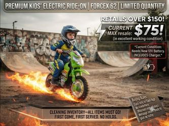 MUST GO TODAY! Premium Kids' Electric Motorcycle - Great Deal ($75)