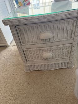 White wicker furniture
