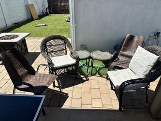 6 Pieces Patio Conversation Set