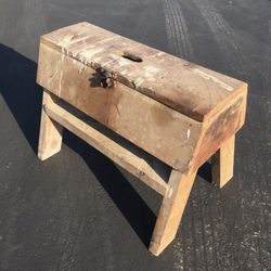 Carpenters Workbench Sawhorse With Storage Compartment - LOCAL PICKUP ONLY!!