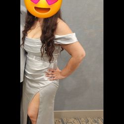 Formal Silver Dress Size 12