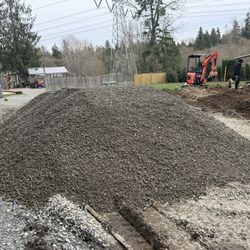 Gravel delivery. 12 yards 1-1/4”” crushed rock (best for driveways base).