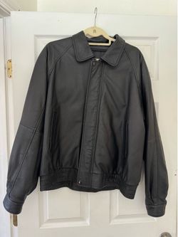 Black faux leather jacket