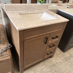 Bathroom Vanity Brown 30