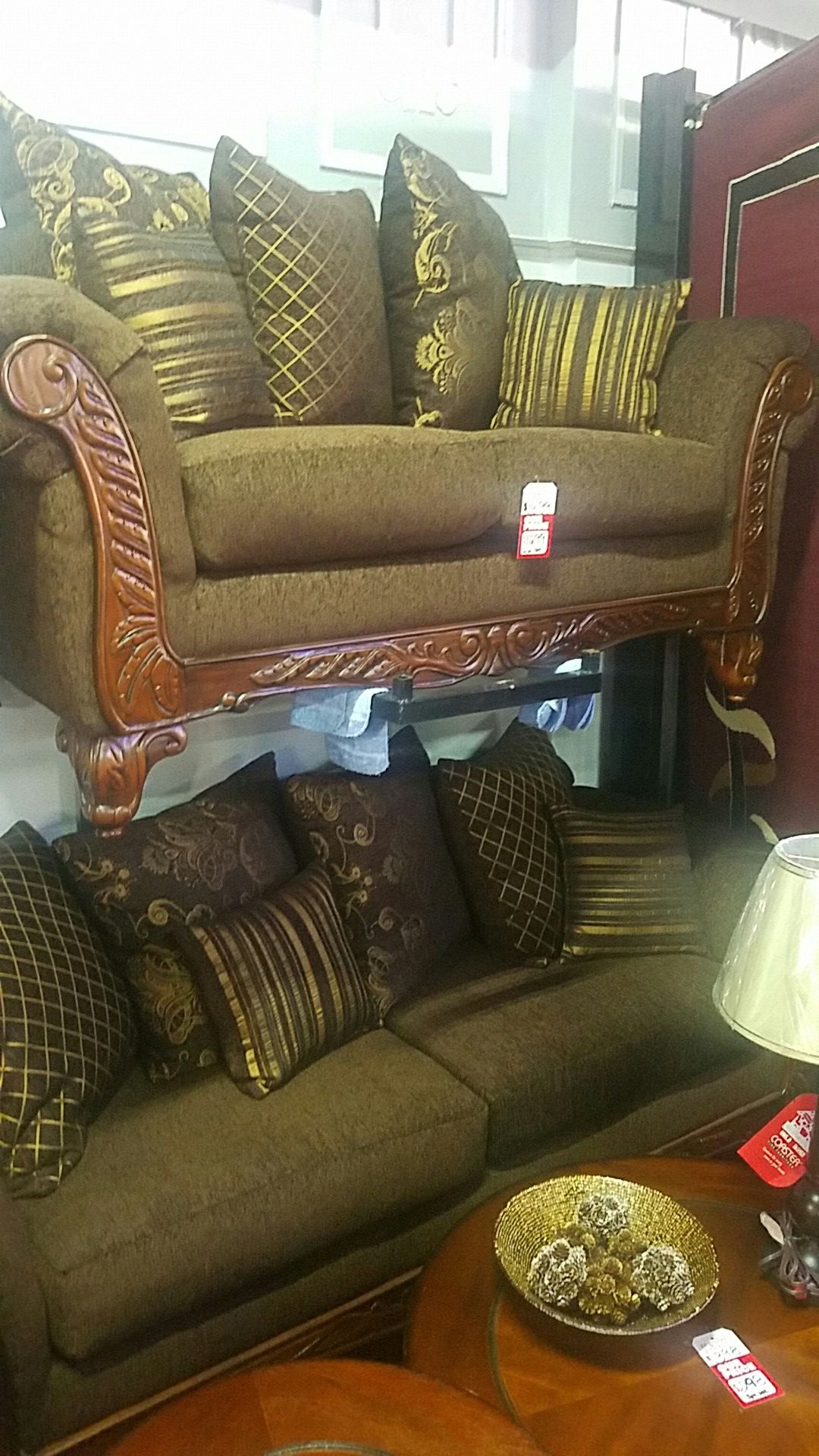 Brown sofa and Loveseat Set