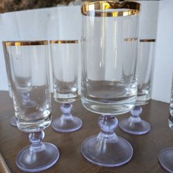 Vintage glass Set With carafe 
