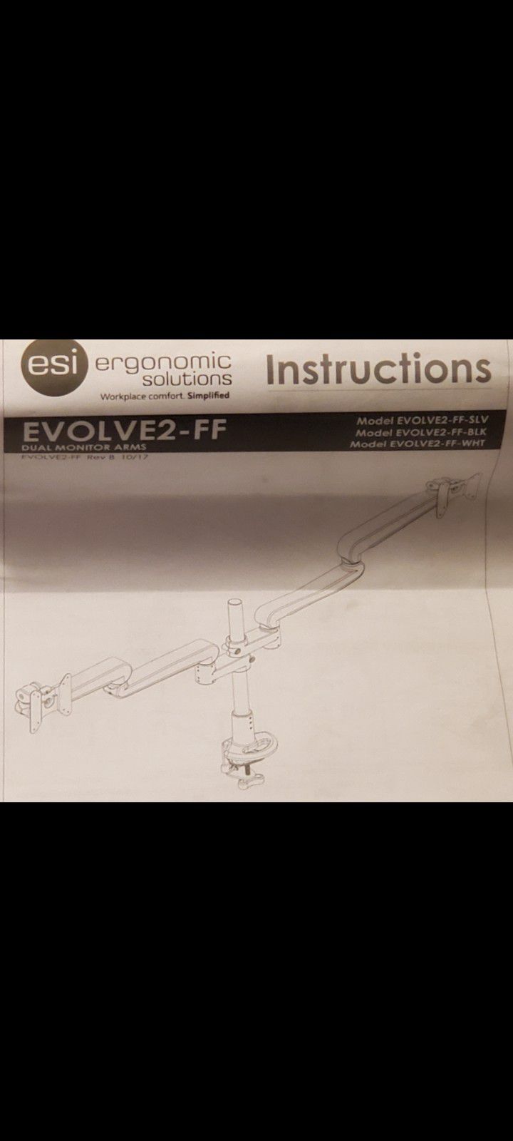 Esi EVOLVE2-FF Dual Monitor Arms