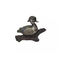 Vintage Wood Duck Ceramic Figurine Wood Duck standing on a tree branch