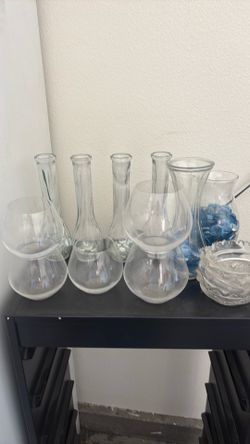 Glass vases different size