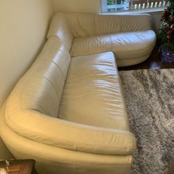 White L Sofa Good Condition 