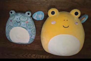 NWT (2) Frog Squishmallow Friends 