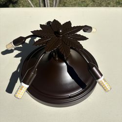 Floral Bronze 5 Light Ceiling Fixture
