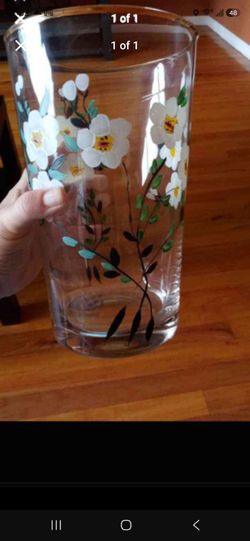 Vintage handpainted vase