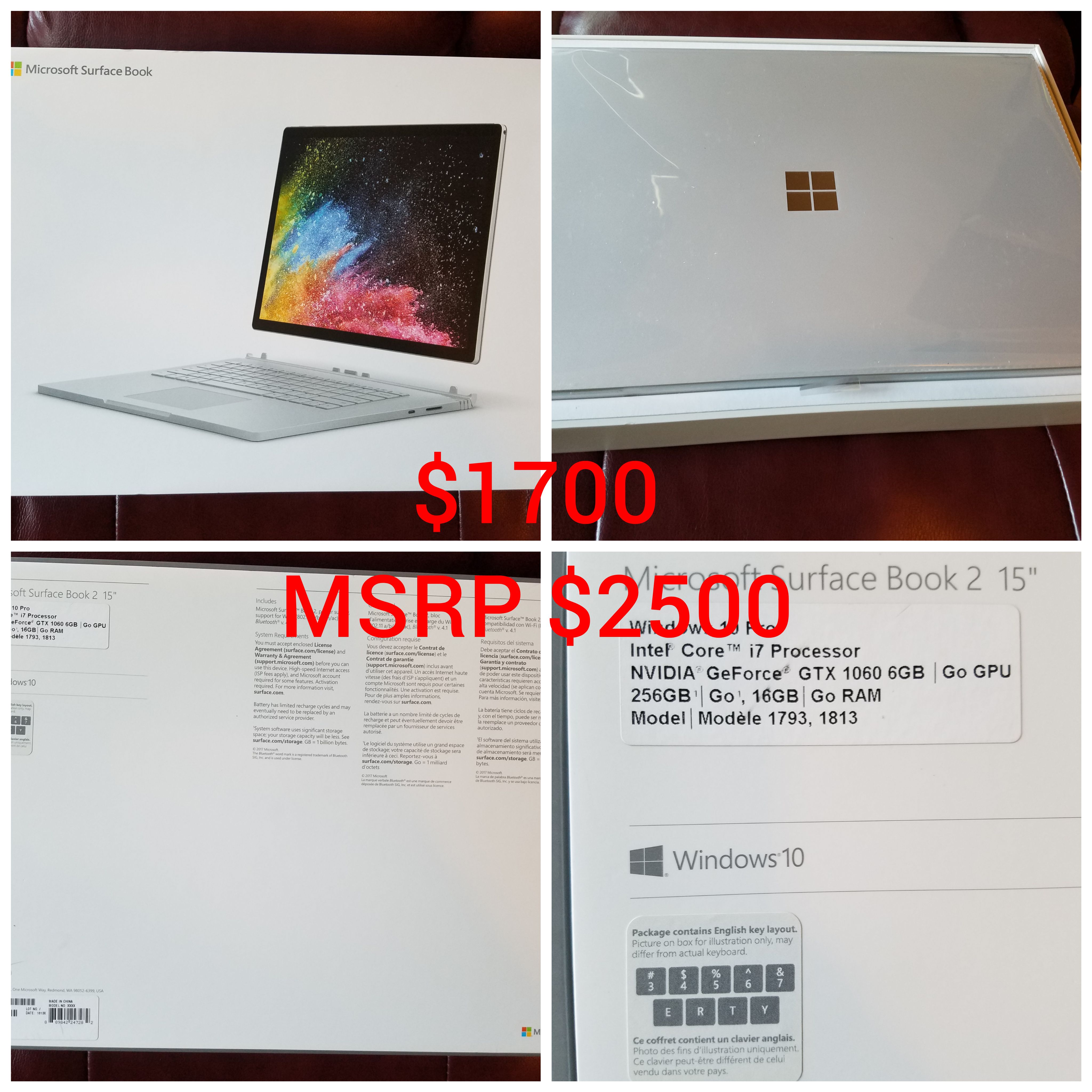Brand New Microsoft Surface Book 2 15" NEWEST MODEL OUT