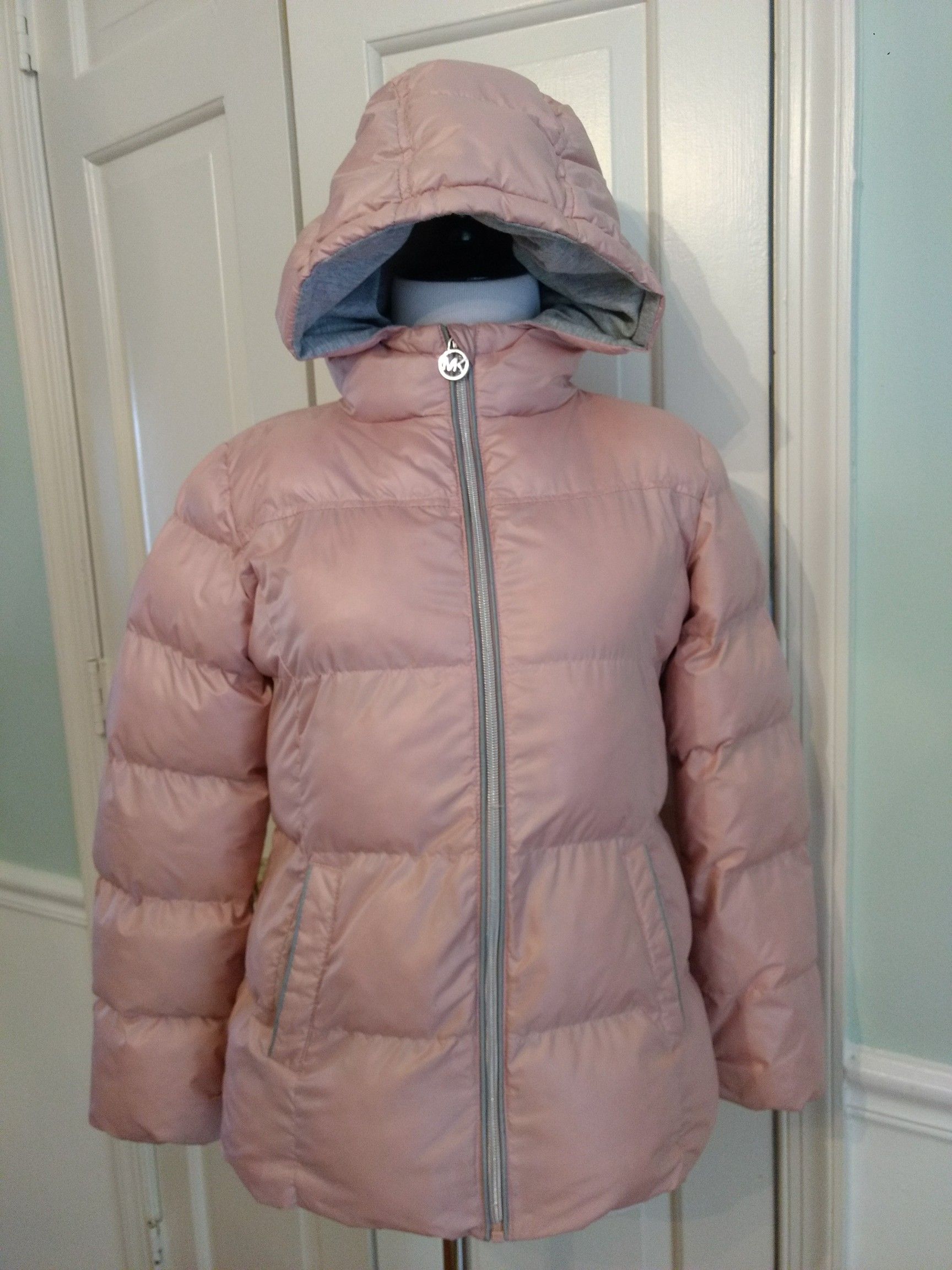 Hooded puffer coat, size 10-12, by "Michael Kors"
