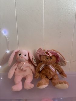 TY Beanie Baby Easter Bunnies Plush $2 Each Or $3 For Both