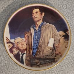 Norman Rockwell "Freedom Of Speech" 1976 Limited Edition Collectable Plate 