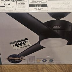 Hunter
Havoc 54in. LED Outdoor Matte Black Ceiling Fan with Light Kit and Wall Control Included