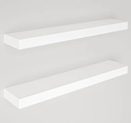 WIDE WOOD FLOATING SHELVES 24” 