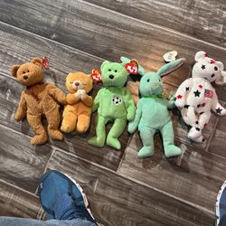 5 Beanie Babies