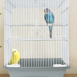 NEW 15" Bird Habitat Wire Birdcage for Small Birds 3 Doors Perch Easy Clean!