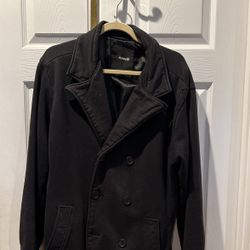 Hurley Black Cotton Sweatshirt Jackets Coat Large