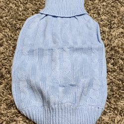 Pet Sweater Knitted Dog Cat Sweater Warm (Medium,Light Blue)