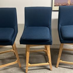 3 Swivel Heavy, Good Condition Barstools