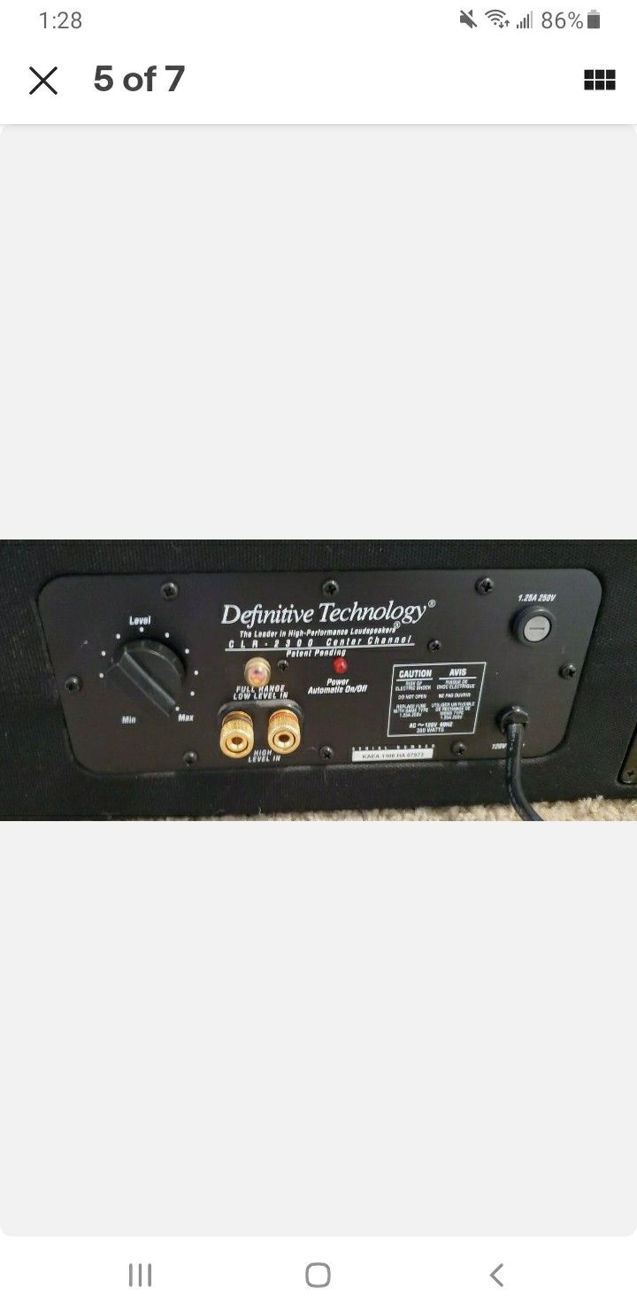 Definitive technology clr2300 center channel home theater speaker