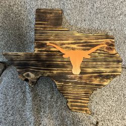 Texas Longhorns Wood Sign