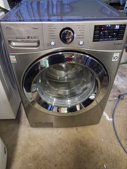 LG High Efficiency Steam Washer And Electric Dryer Matched Set 