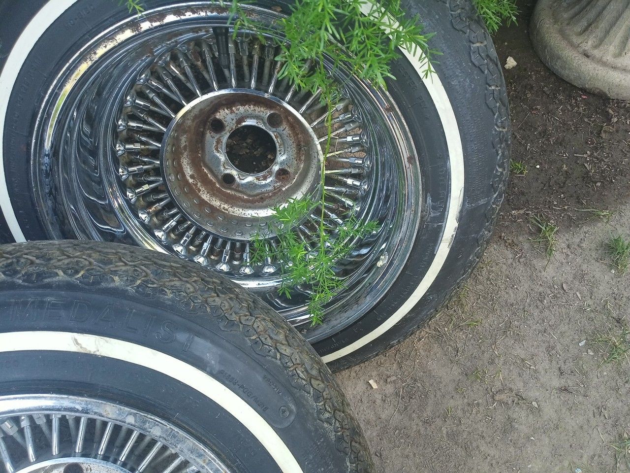 Set of Dayton spoke and tires good condition