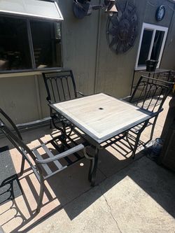 Outdoor Patio Table and 3 Chairs Set