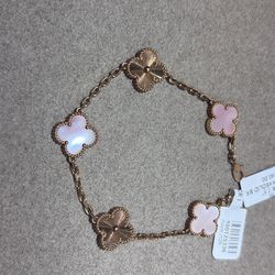 Rose Gold Clover Bracelet 