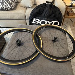 BOYD CYCLING Wheel Set, Podium Carbon Road, 700x25c, 44mm Wheels, NEW-never used, Vittoria Corsa Control Graphene 2.0 Tires, Rim Brake
