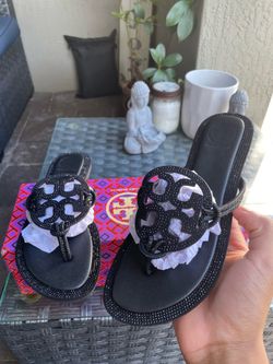 Tory Burch Miller Pavé Sandals Black