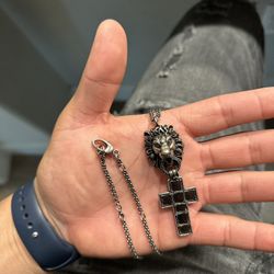 Gucci Lion & Cross Necklace