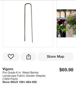 Vigoro 6 in. Landscape Fabric Garden Staples 1000-Pack