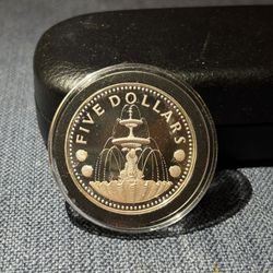 1(contact info removed) Barbados 5 Dollar Proof Coin