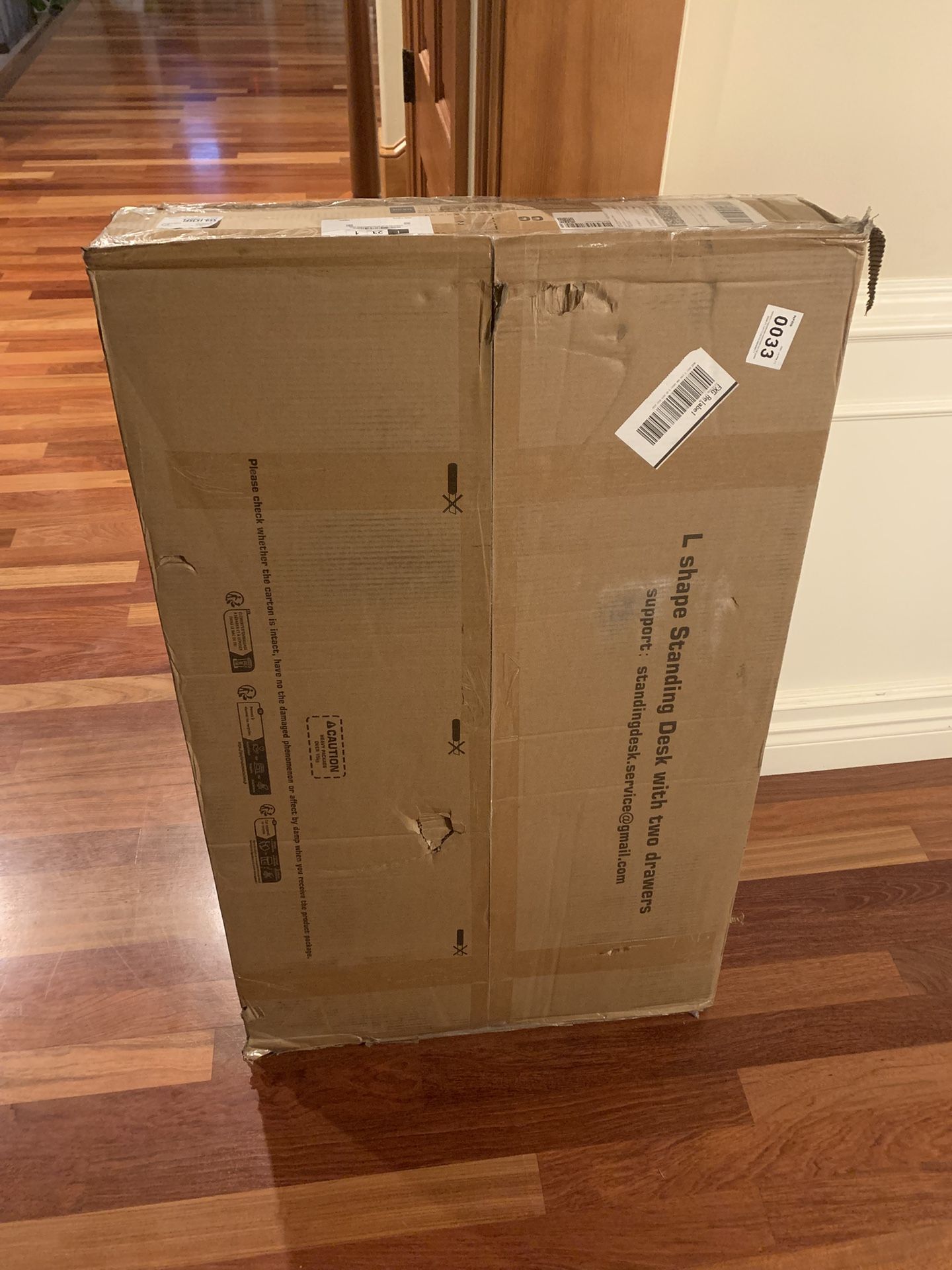 Brand New L shaped Sit Stand Desk