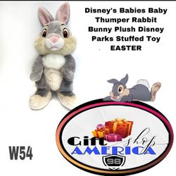 Disney's Babies Baby Thumper Rabbit Bunny Plush Disney Parks Stuffed Toy EASTER W54