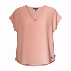Van Heusen Peach V-Neck Blouse Size M - Never Worn