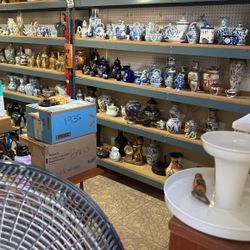 Pre-Estate Sale!! Lots Of Ceramic Tea Pots, Tooks, Lawn Mower Etc