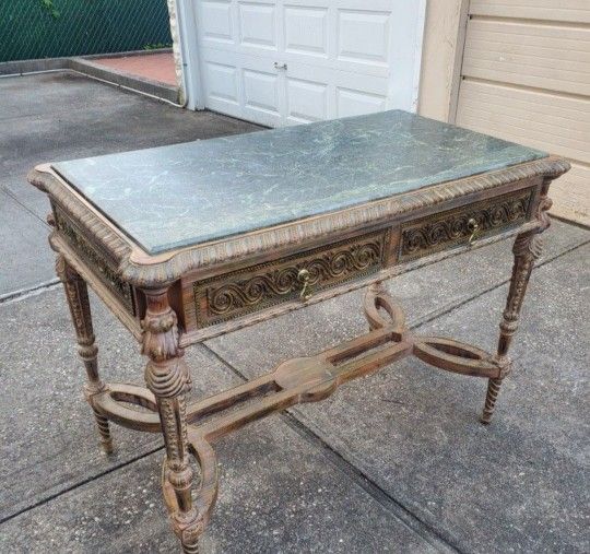 Beautiful Antique Louis XV Style Marbletop Console Table