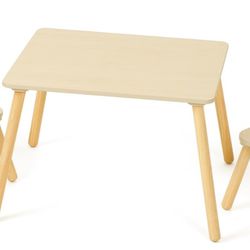 Wood Table and Chair Set